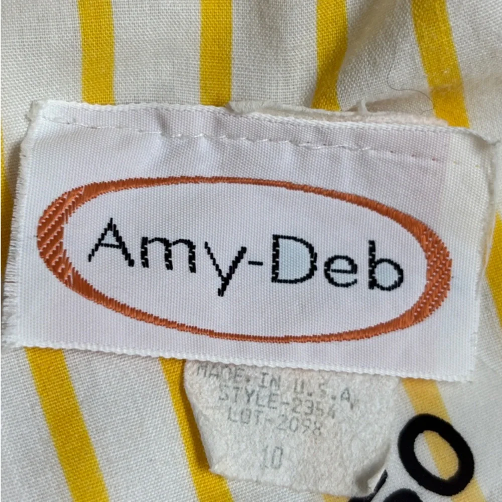 Vintage 60’s Yellow Striped Midi Dress - Picture 15 of 16
